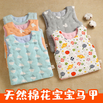 婴儿纯棉花坎肩手工娃冬季