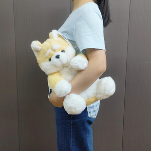 美格海慵懒系列仿真动物玩偶三花猫哈士奇柴犬大熊猫毛绒玩具公仔