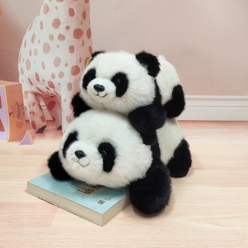 绒绒趣儿可爱趴姿熊猫毛绒玩具