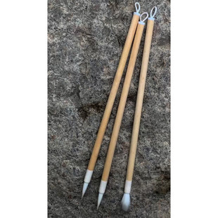 小纯羊毫小沈湖笔散卓行楷篆书隶书行草手札落款题跋毛笔一对2支