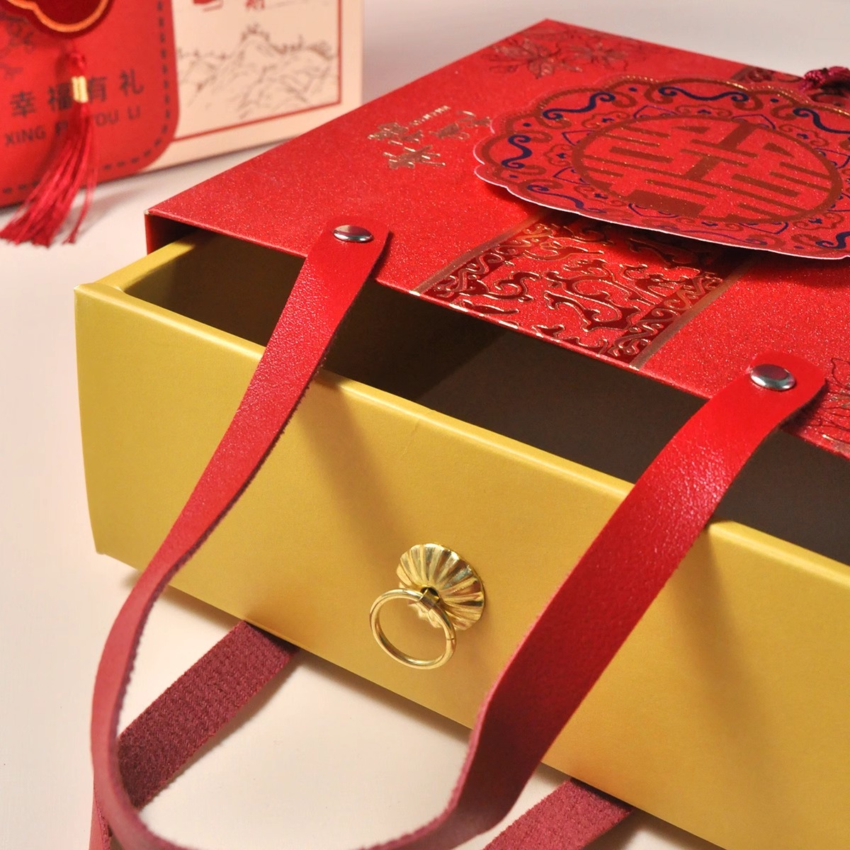 一步成盒礼盒结婚伴手礼盒喜糖盒吾家有喜过寿乔迁生日满月礼盒