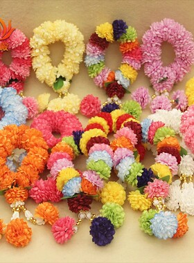 泰国原装花卉装饰庆典花环可定做