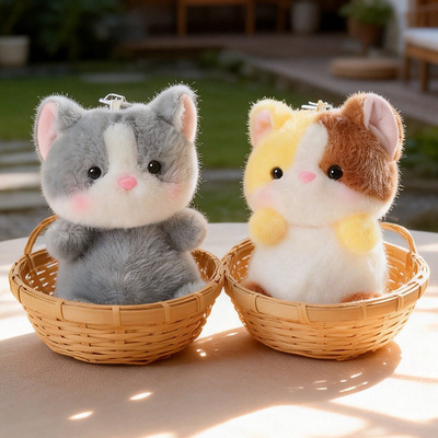 软fufu豆袋猫咪公仔挂件狸花猫