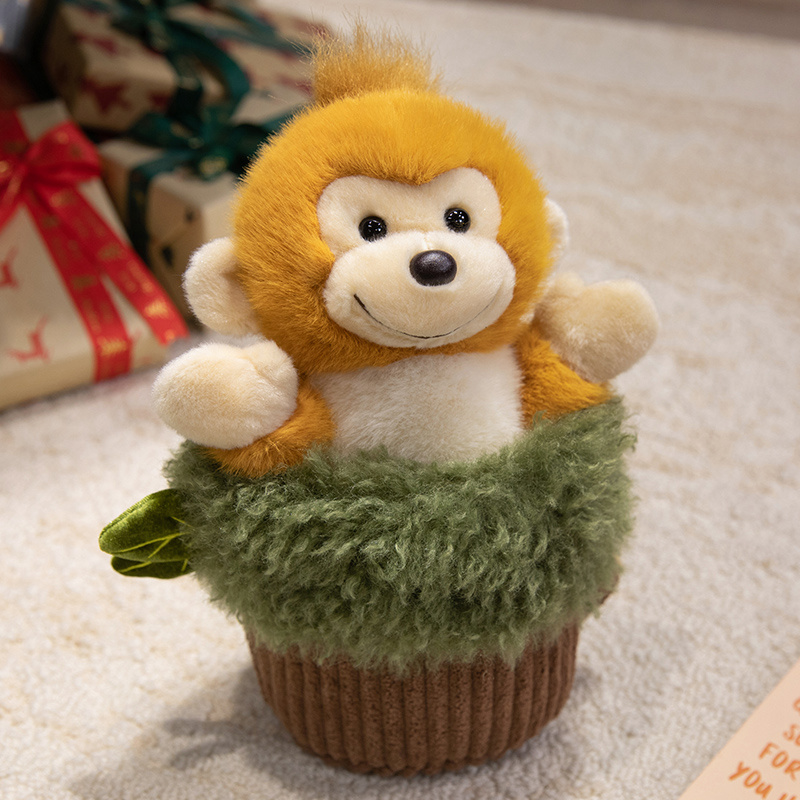 可爱树桩手偶玩具动物公仔鹦鹉