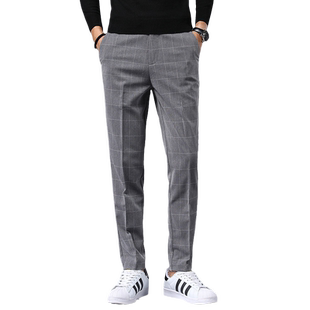 高尔夫长裤男装格子休闲运动裤宽松直筒韩版修身golf球裤比赛服装