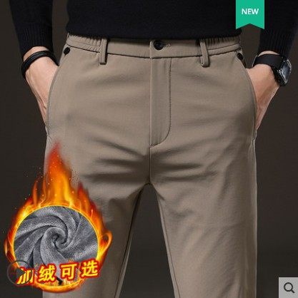 冬季加绒高尔夫球裤男装运动休闲长裤秋冬保暖加厚golf裤子球服
