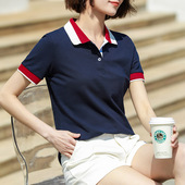 棉质韩版 翻领T恤时尚 修身 高尔夫女装 polo衫 球衣服装 半袖 上衣 短袖