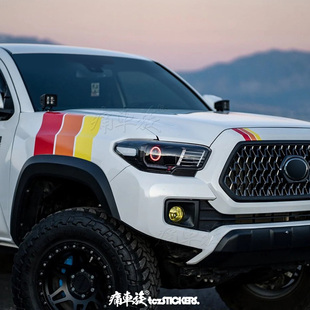 超霸4runner车贴拉花彩贴Tacoma普拉多车身装饰改装汽车贴纸贴膜