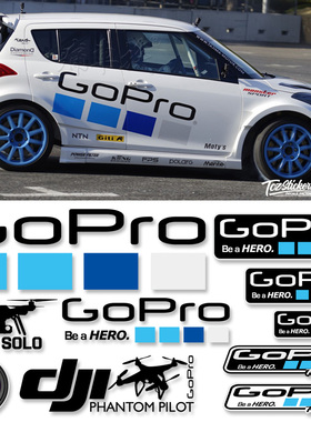 GOPRO车贴Hero3极限户外运动摄影DV 汽车改装反光贴纸贴花 飞度