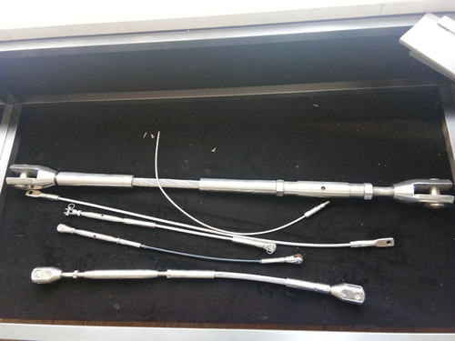 钢丝绳楼梯扶手栏杆护栏配件304不锈钢支撑杆锚具钢绞线接头8mm