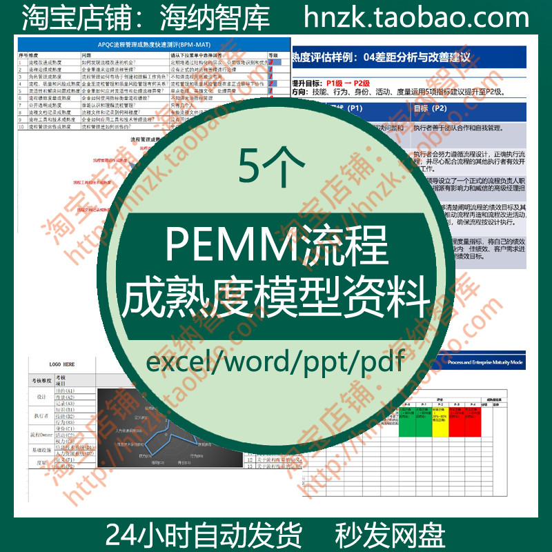 PEMM流程成熟度模型评估方法PPT课件快速测评excel表格调查问卷