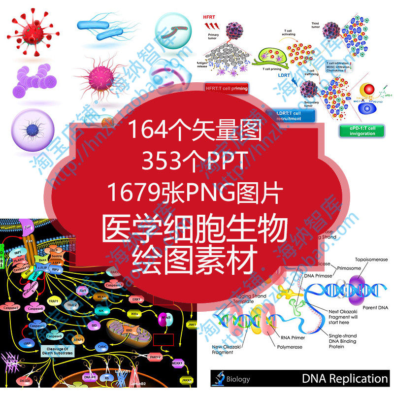 医学细胞生物绘图ai素材dna实验仪器3d设计矢量图标志图标化学