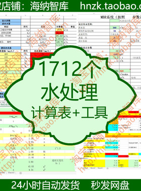 水处理计算书计算表Excel表格UASB污水A2O法工艺AO格栅公式SBR