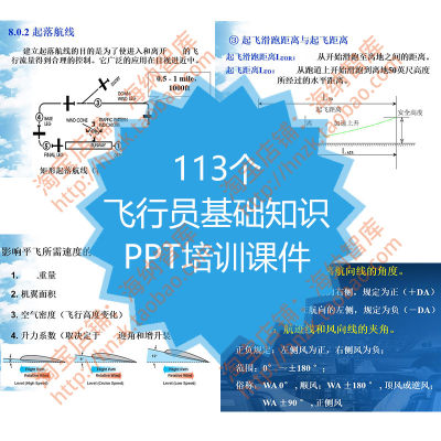 飞行员基础知识PPT课件原理起飞预备知识空中领航航空航行着陆