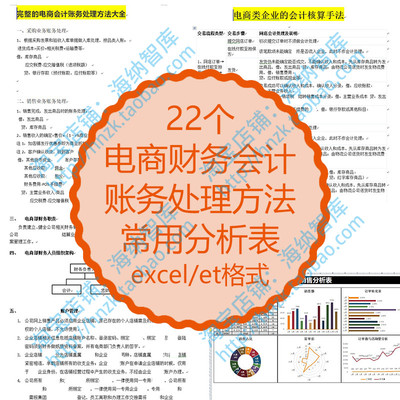 电商财务会计账务处理方法做账流程行业企业核算手法实务网店分录