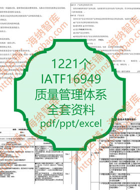 IATF16949质量管理体系全套资料IT企业文件内审检查手册程序表单