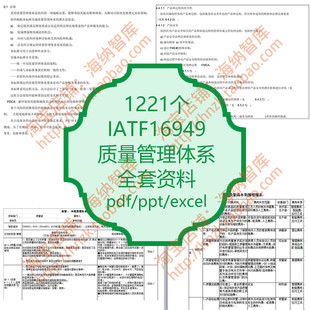 IATF16949质量管理体系全套资料IT企业文件内审检查手册****表单