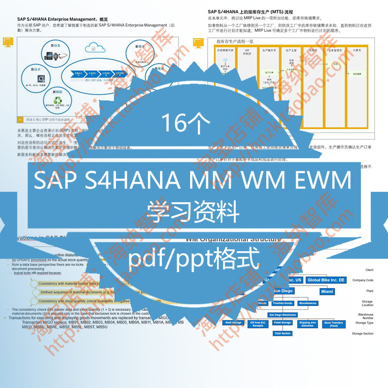 SAP S4HANA MM WM EWM学习资料GBI英文Press文件文档说明安装系统