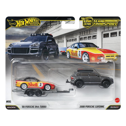 风火轮 FLF56 赛车运输车 保时捷 卡宴 944 赛车 拖车 hotwheels