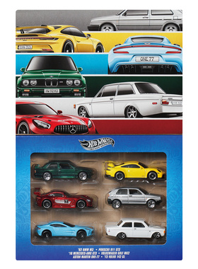 风火轮 JLB25银标 六台装保时捷 高尔夫 宝马 奔驰 hotwheels
