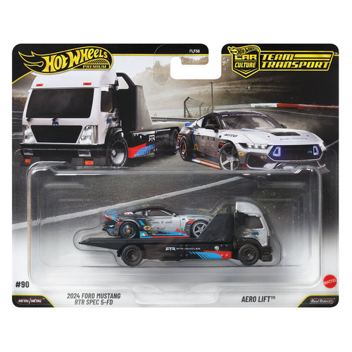 风火轮 FLF56 赛车运输车 福特野马MUSTANG 漂移赛车 hotwheels