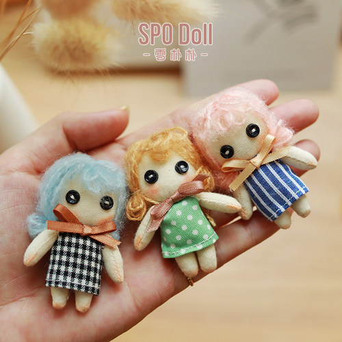 雪朴朴迷你娃娃抱偶DIY材料包