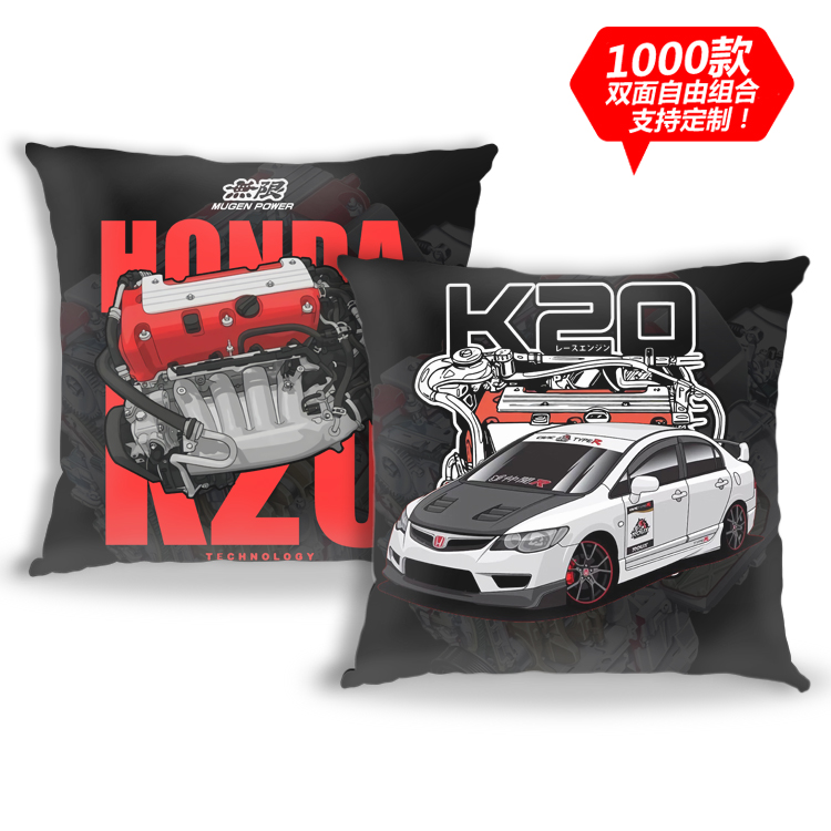 汽车绒毛皮抱枕双面定制