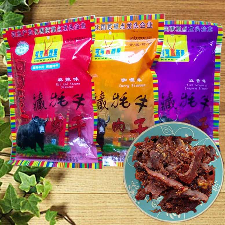 可可西里牦牛肉干400g 袋装清真麻辣熟藏牦牛肉 青海西宁青藏特产