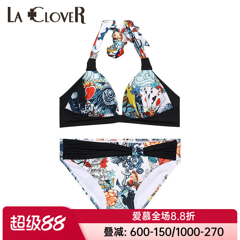 爱慕官方专柜正品女士款炫酷沙滩分身比基尼泳衣泳装AM674291