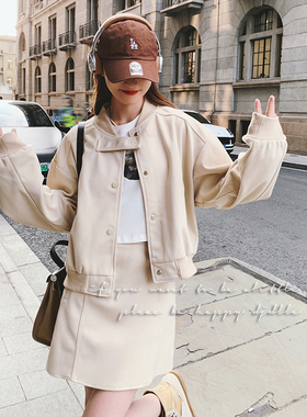 现货 23秋装新款 高品质减龄棒球服+半身裙套装 1006 -P160- K218