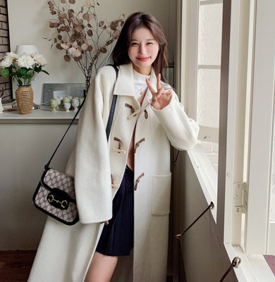 现货 爆款 冬装牛角扣双面羊绒大衣 8555-P295-K418