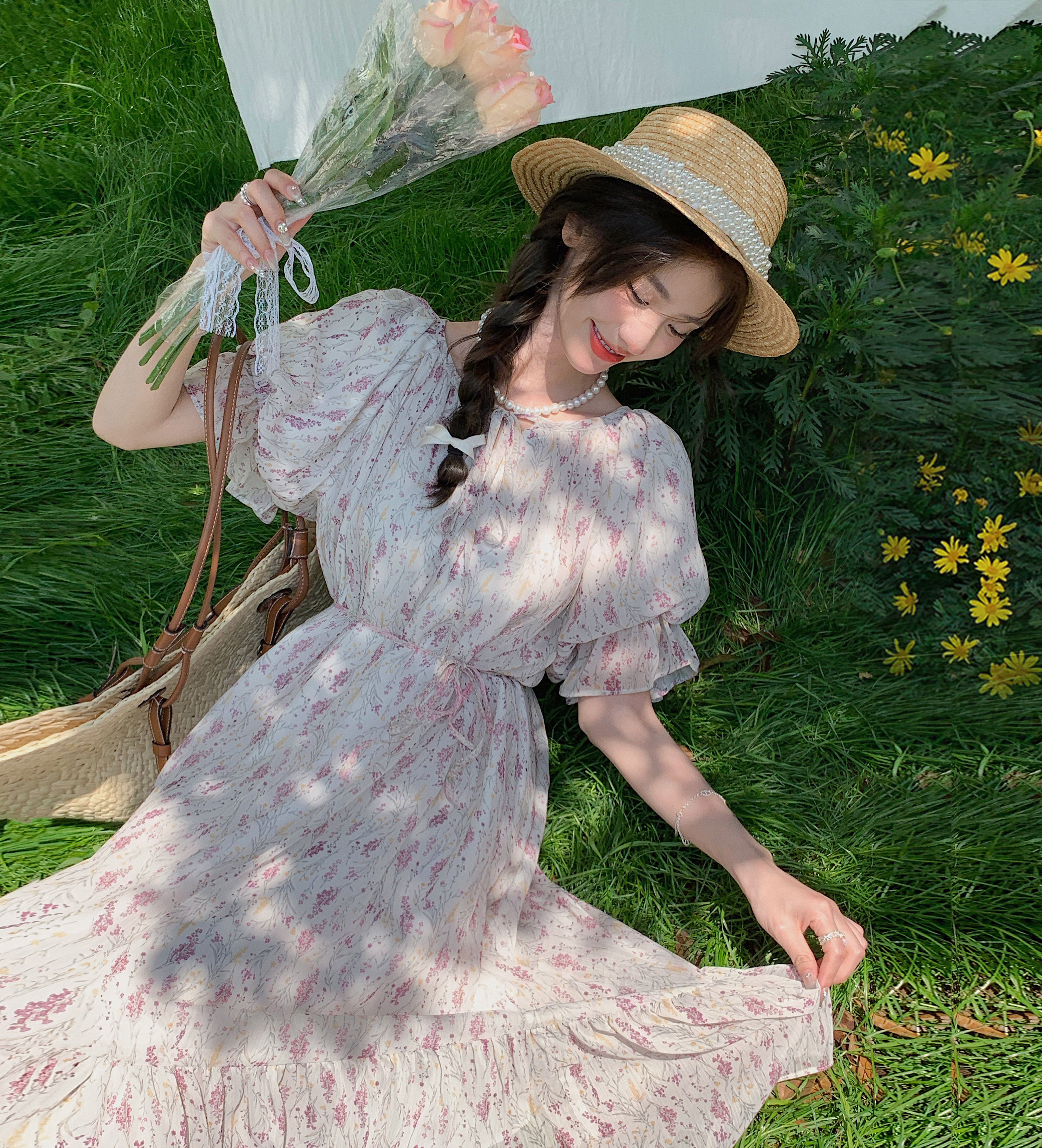 Meliss Lazy宫廷风碎花连衣裙 288-DB12-P115-K178