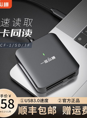 一驱纵横® USB-C CF-I 读卡器支持佳能EOS-1D X Mark II相机