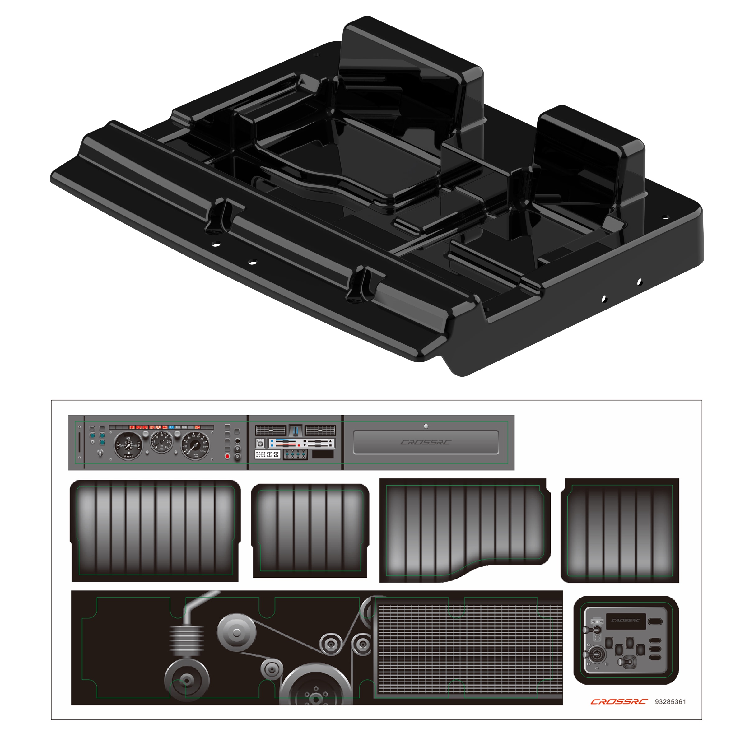 EMOX6XL3黑色攀爬车仿真内饰