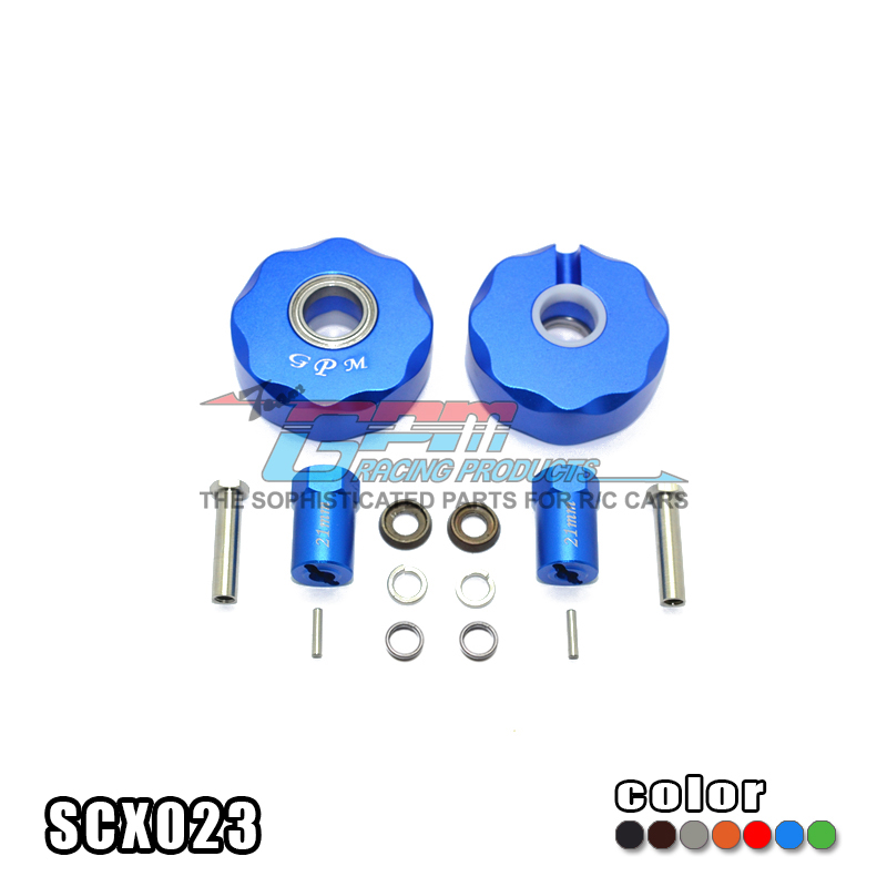 AXIAL SCX10 1代 II代铝合金旋转式配重.21MM厚六角接合器套装-对