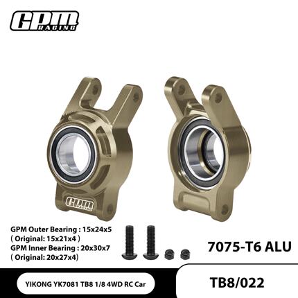 GPM 易控 TB8 YK7081 铝合金7075后轴座 加大轴承 现货