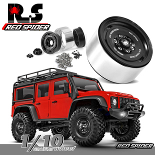 SCX10 TRX4 D90怒熊R205 10仿真攀爬车1.9寸铝合金轮毂 RS红蜘蛛1