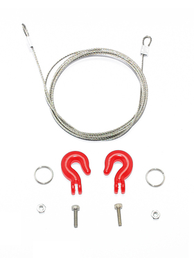 模型攀爬车仿真装饰 牵引钢绳 拖钩钢丝绳 TRX4 SCX10II 90046