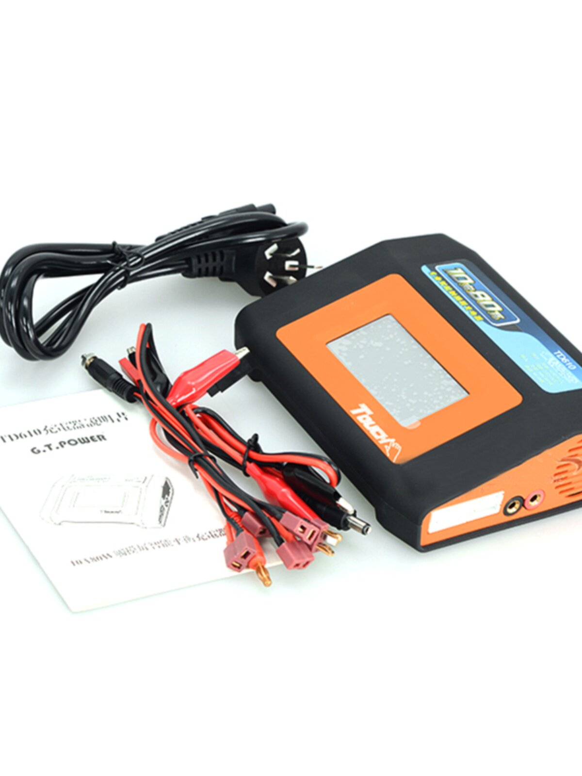 GT POWER TD610 터치 스크린 중국어 고속 충전 균형 충전 다기능 리튬 배터리 충전기 10A 80W