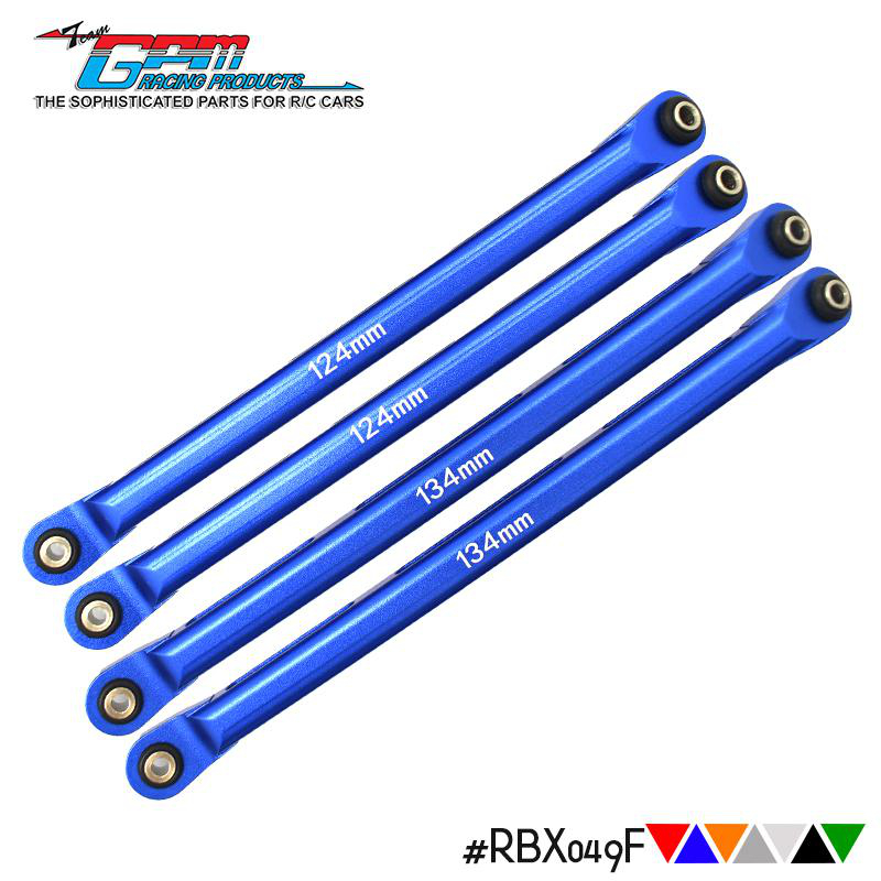 AXIAL 1/10 RBX10 Ryft 4WD 铝合金前上+前下龙骨支撑架-4支装