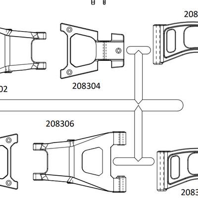 大虎鲨UT4-前A臂组件模型车用