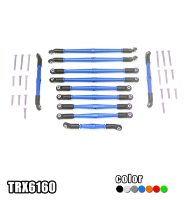 TRAXXAS 1/10 TRX6仿奔驰G63 6X6铝合金正反牙可调校上下龙骨拉杆
