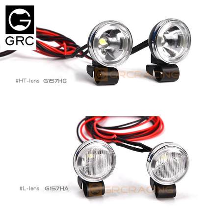 GRC 1/10仿真18mm复古圆形射灯 越野探照大灯 TRX4 SCX10 #G157H