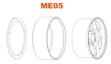 Capo SIXER 1:6 武士 Samurai 吉姆尼   轮毂三件套  15828ME05