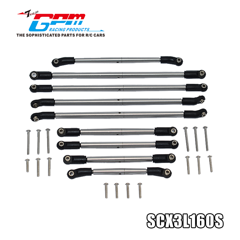 GPM  SCX10 III三代仿真jeep AXI03006不锈钢正反牙可调全车拉杆