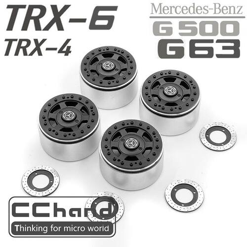TRX-4 TRX-6 仿真奔驰6X6 G63 G500 2.2寸 金属锁胎轮毂 - 封面