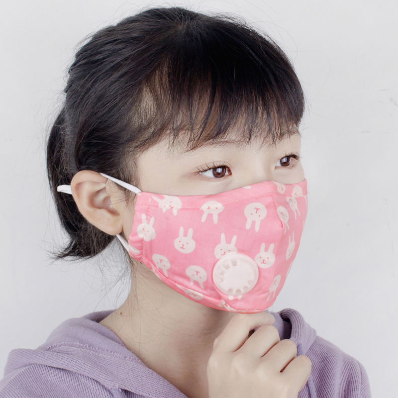 儿童防雾霾口罩 pm2.5纯棉透气防尘呼吸阀卡通男女防风口罩秋冬季