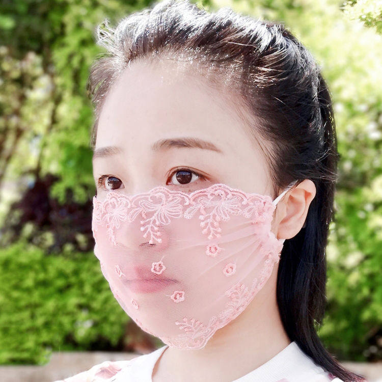 薄纱可调节口罩防晒夏季网纱薄款