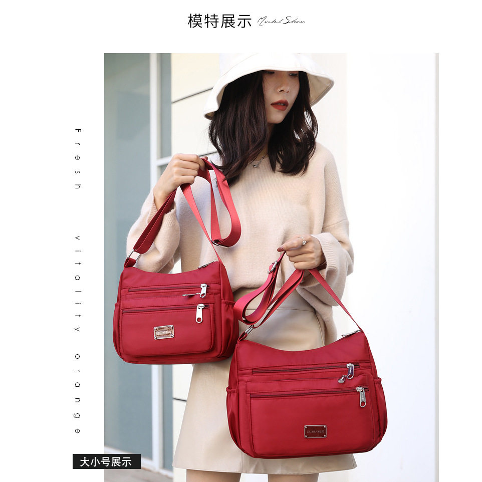 帆布包女2026新款牛津布单肩斜挎包中老年大容量生意包女士妈妈包