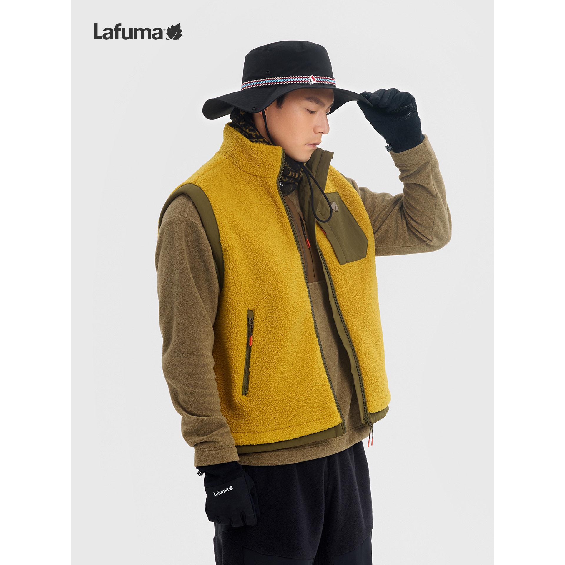 乐飞叶户外秋冬抓绒马甲